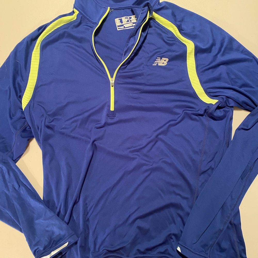 New Balance Men's Performance Jacket in Blue and Yellow